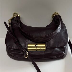 Coach Kristin Convertible Leather Crossbody Bag with Gold Hardware